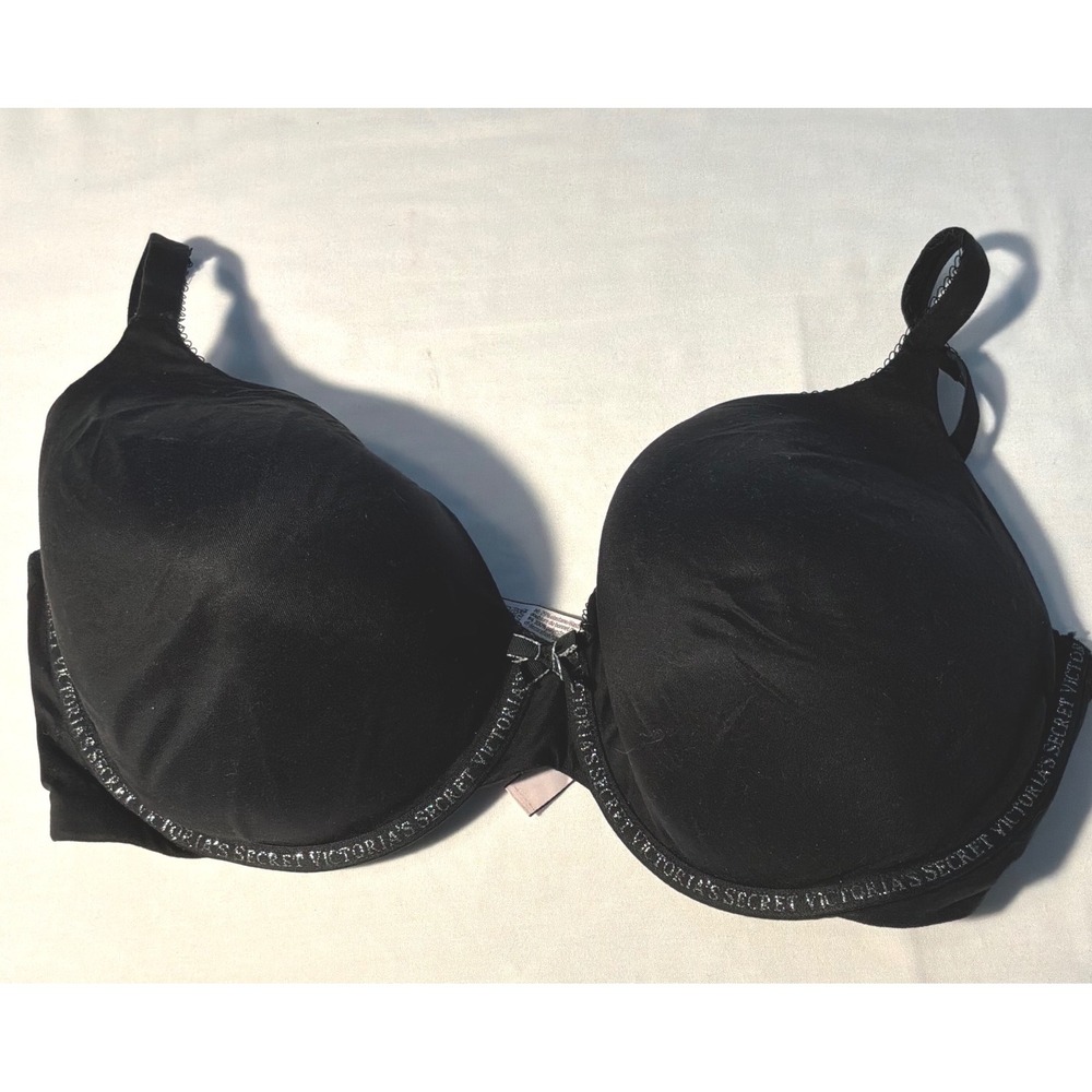 Victoria's Secret Body By Victoria Lined Perfect Coverage Bra Black 36DDD F80